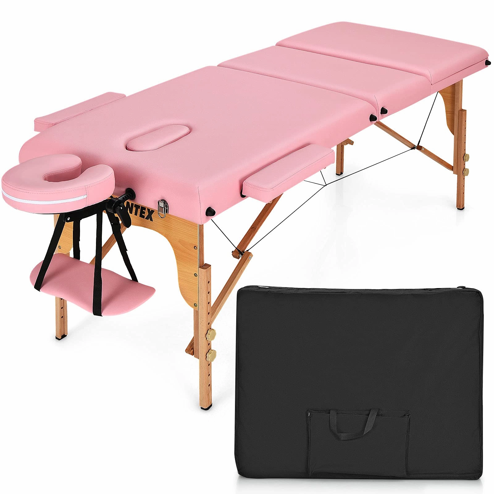 Giantex 84inch Folding Massage Table Spa Bed, 3 Folding Mode