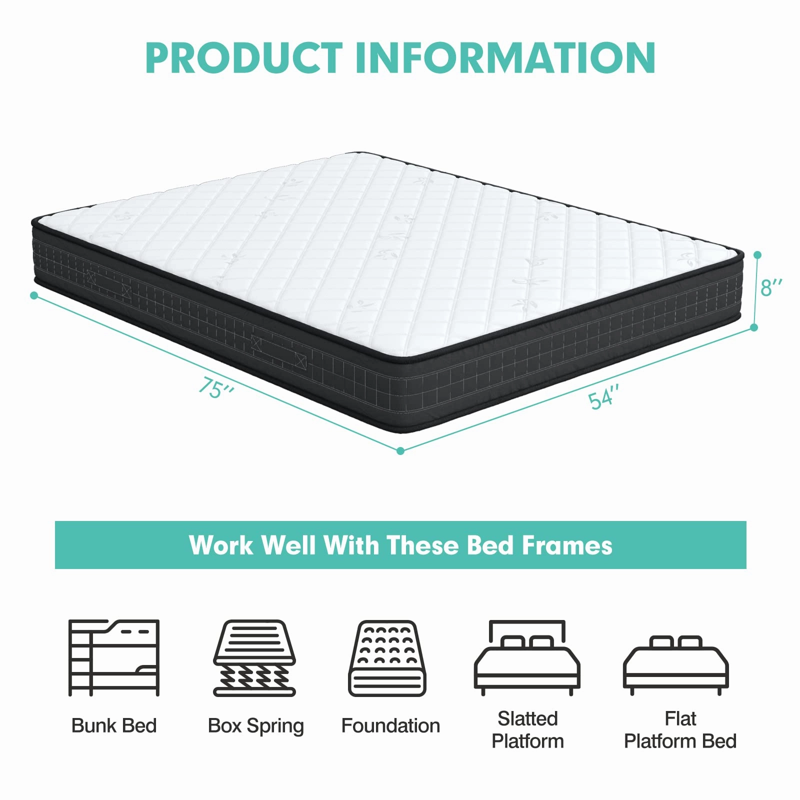 Giantex 8 Inch Mattress, Memory Foam Bed Mattress