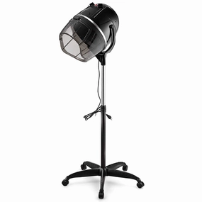 Giantex Adjustable Hood Floor Hair Bonnet DRYER Stand Up Rolling Base Salon Wheels folding chair, portable chair