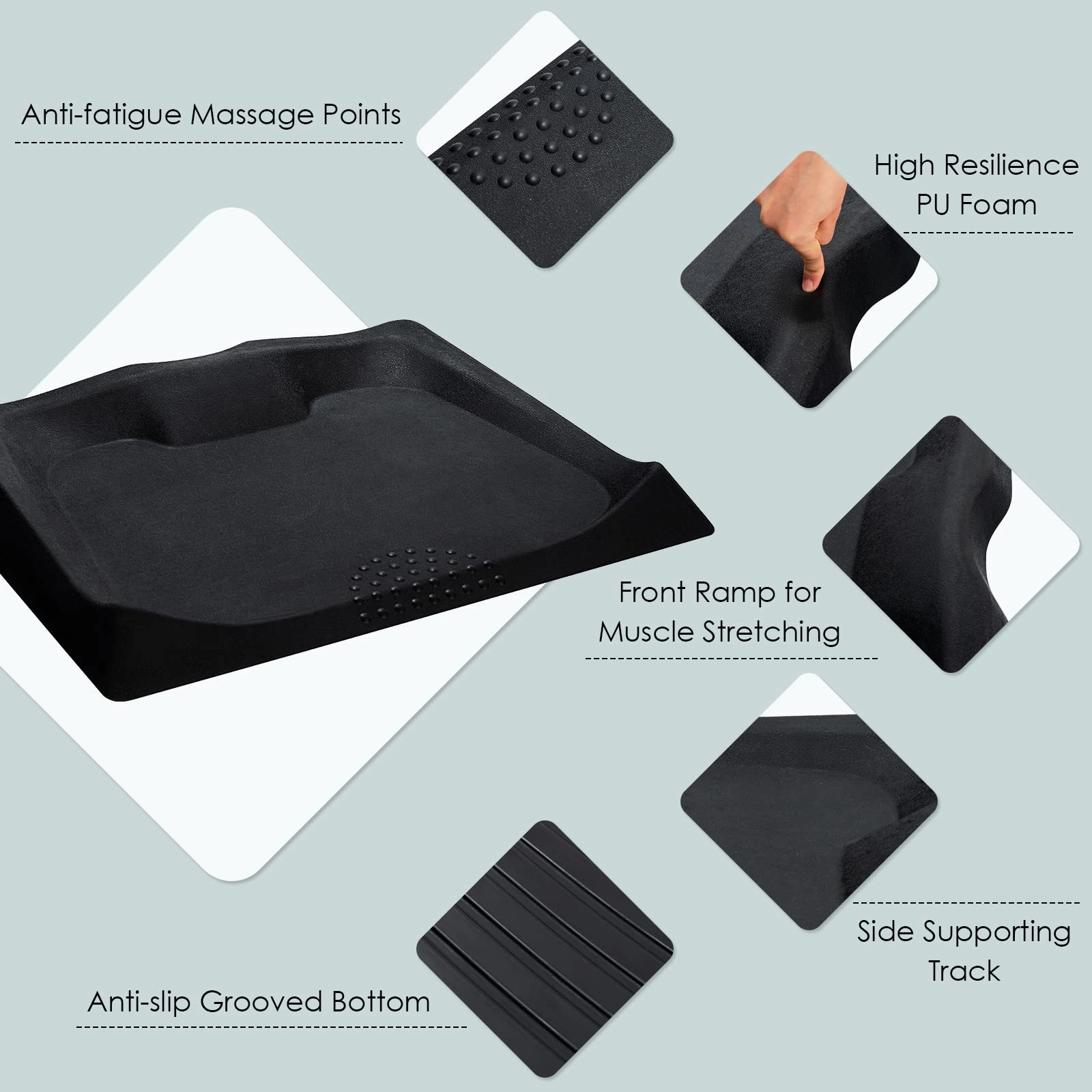 Giantex Anti Fatigue Mat, Standing Mat for Stand up Desk w/ Foot Massage Points Diverse Terrain & Beveled Edges