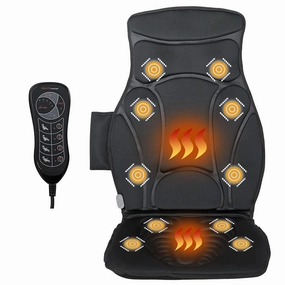 Giantex Back Massager for Back Pain, Chair Massage Pad Shiatsu Massage Seat with 10 Vibration Motors folding chair, portable chair