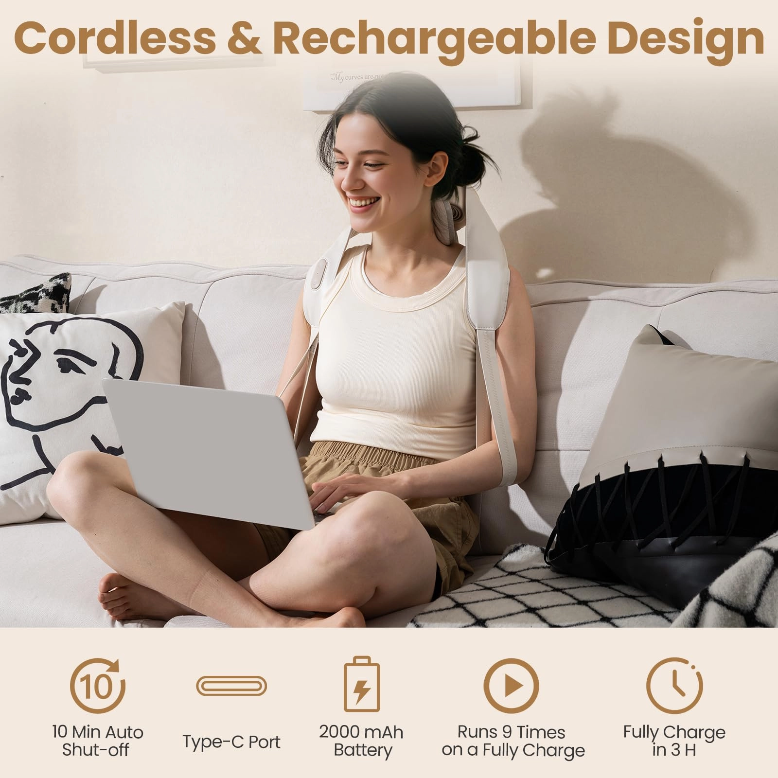 Giantex Back Massager for Pain Relief for Back Shoulder Leg