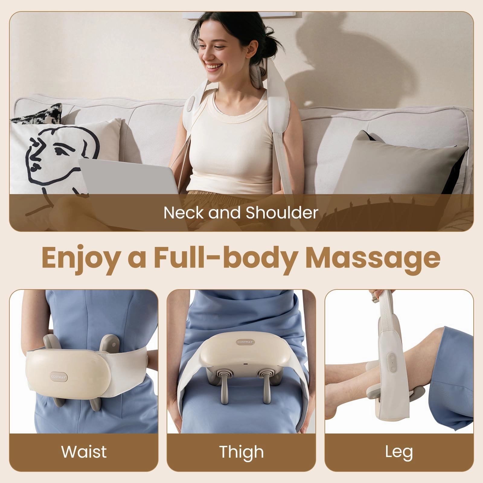 Giantex Back Massager for Pain Relief for Back Shoulder Leg