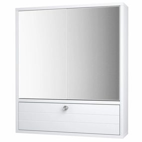 Giantex Bathroom Cabinet Wall Mounted Mirrored Storage Organizer bathroom storage cabinet, over toilet storage