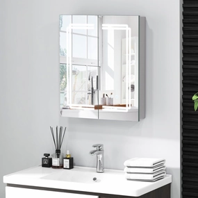 Giantex Bathroom Medicine Cabinet with 3 Light Colors bathroom storage cabinet, over toilet storage