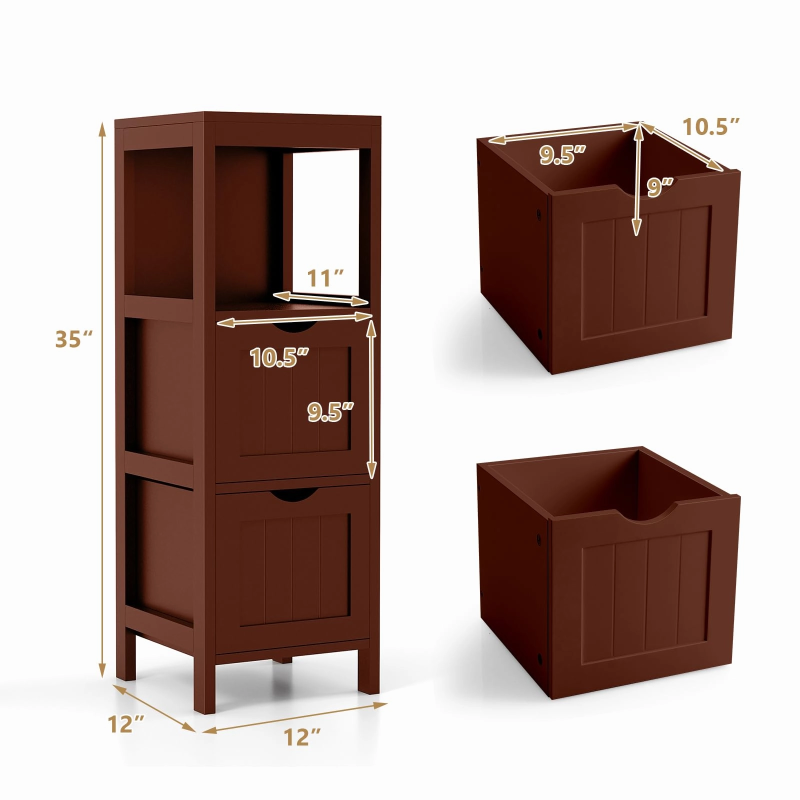 Giantex Bathroom Organizers and Storage Cabinet - Storage Organizer Rack Stand