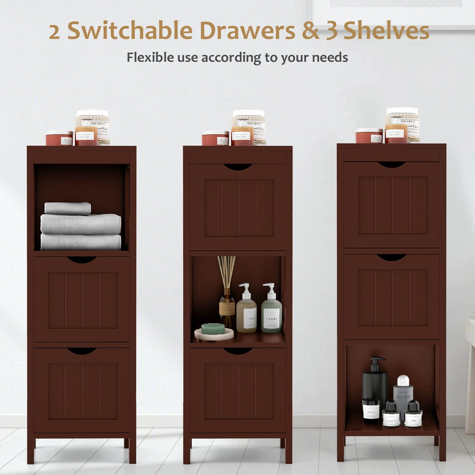 Giantex Bathroom Organizers and Storage Cabinet - Storage Organizer Rack Stand