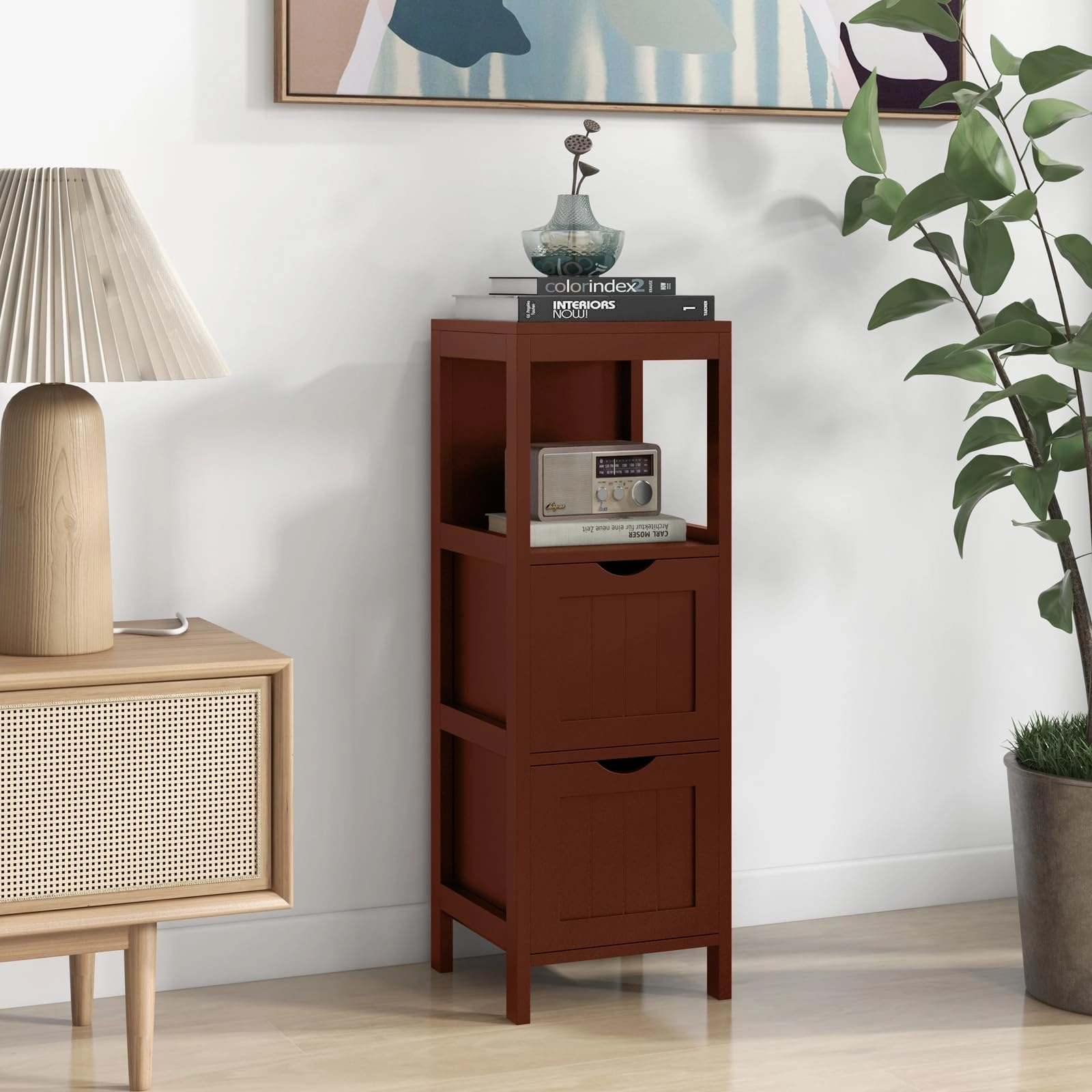 Giantex Bathroom Organizers and Storage Cabinet - Storage Organizer Rack Stand