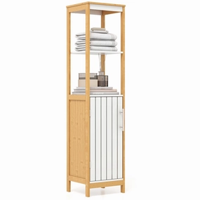 Giantex Bathroom Storage Cabinet Freestanding bathroom storage cabinet, over toilet storage