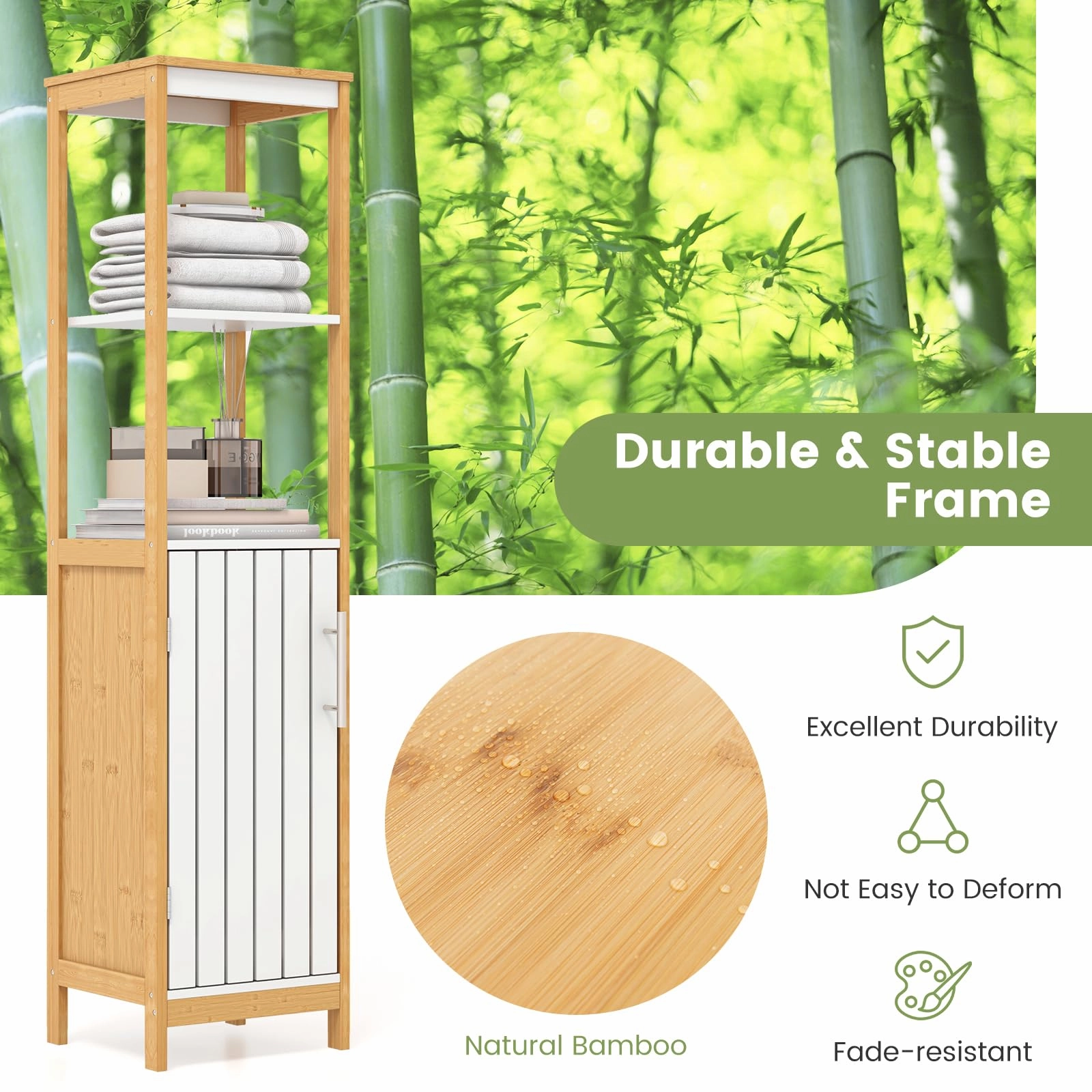 Giantex Bathroom Storage Cabinet Freestanding