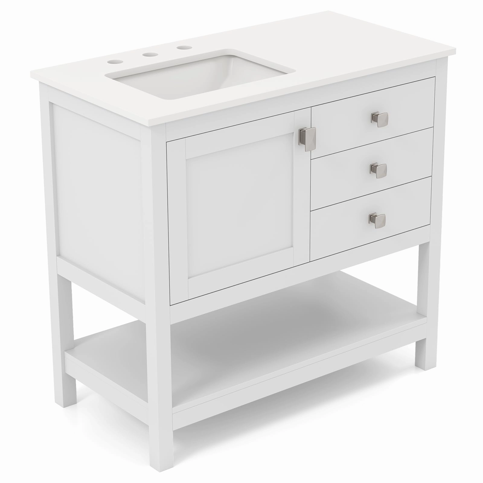 Giantex Bathroom Vanity with Ceramic Sink bathroom storage cabinet, over toilet storage