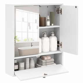 Giantex Bathroom Wall Mount Cabinet with Mirrored Doors bathroom storage cabinet, over toilet storage