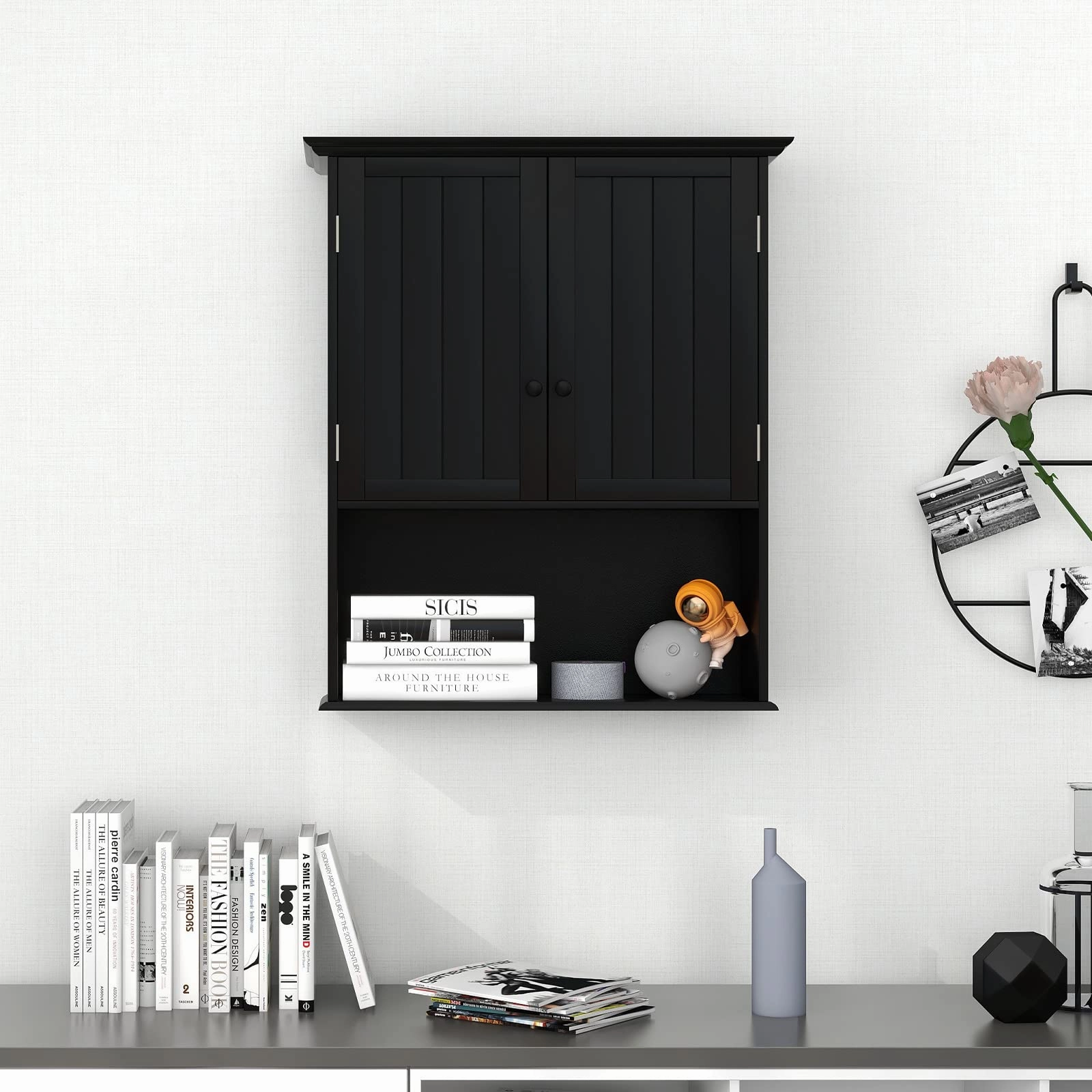 Giantex Bathroom Wall Mounted Cabinet - Storage Cabinet w/Adjustable Shelf