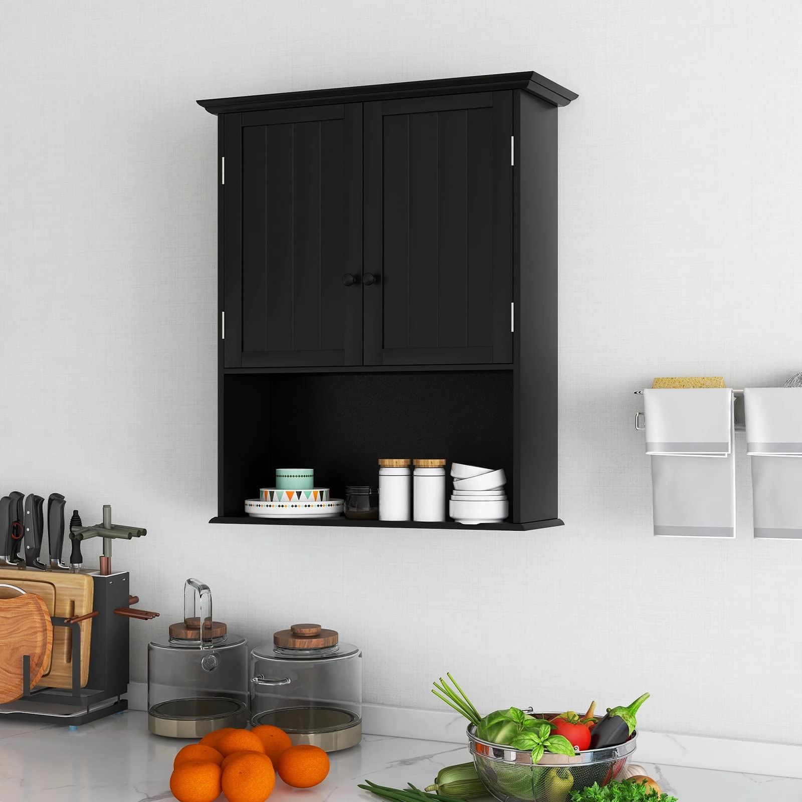 Giantex Bathroom Wall Mounted Cabinet - Storage Cabinet w/Adjustable Shelf