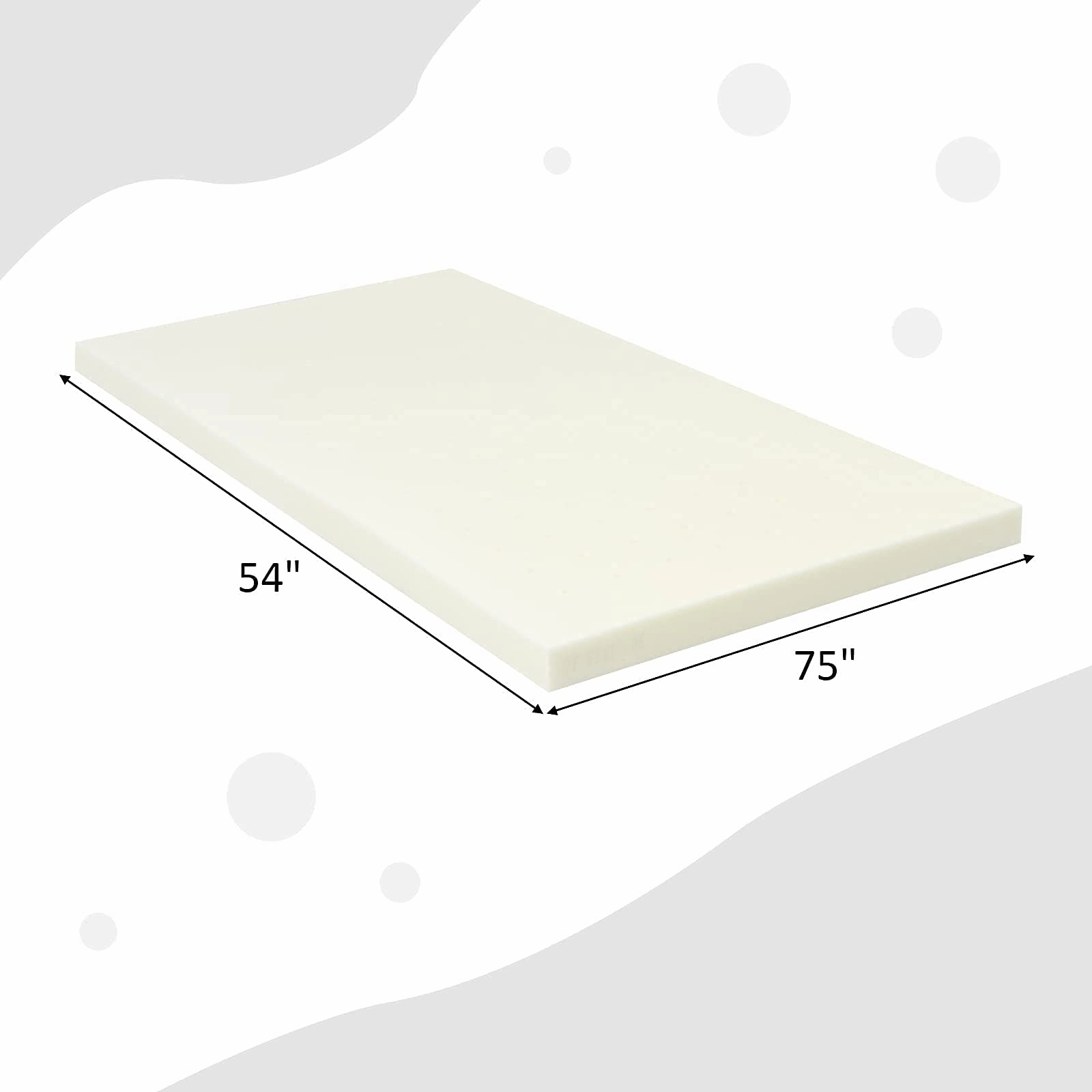 Giantex Bed Mattress Topper 3 Inch Thickness Soft Mattress Pad