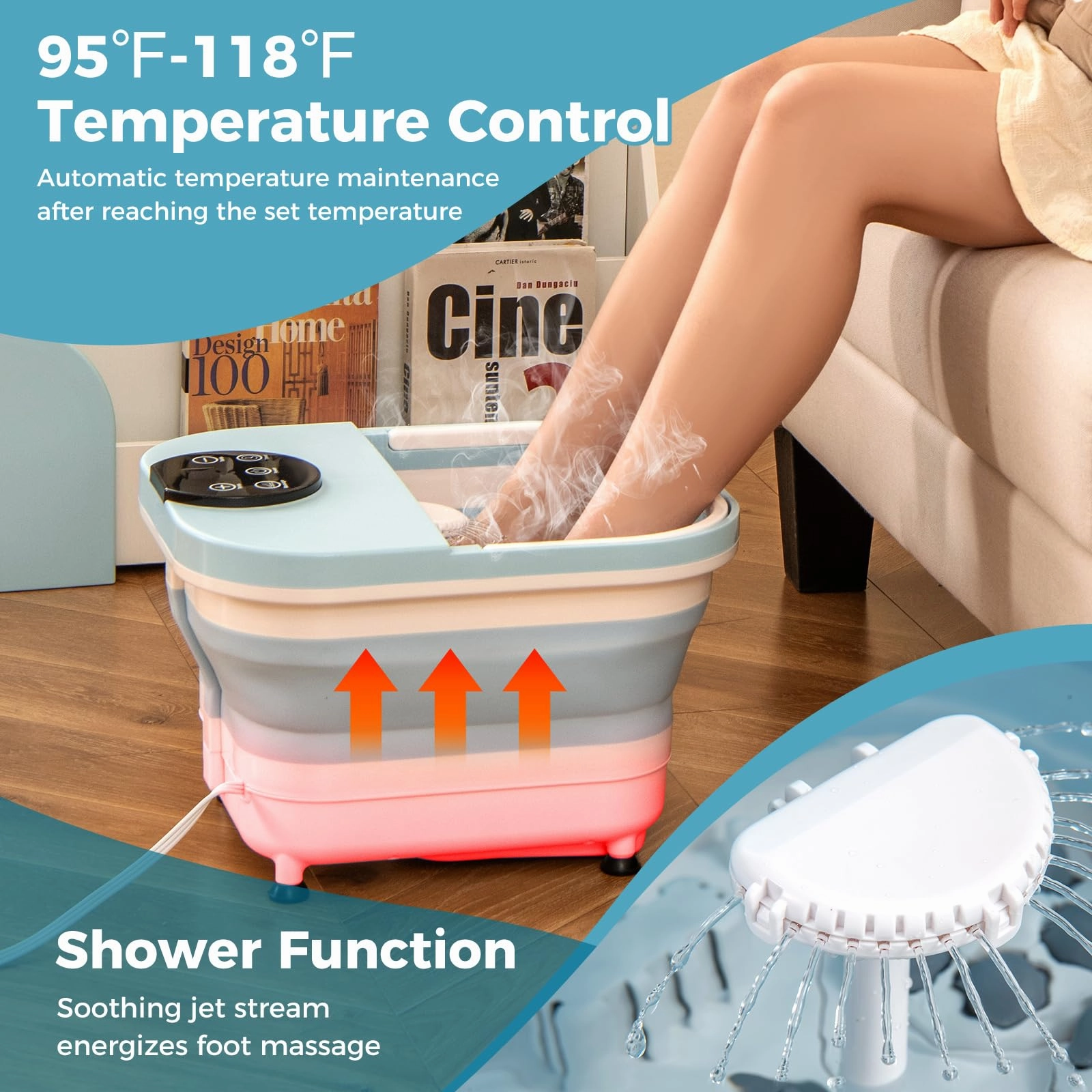 Giantex Collapsible Foot Spa Massager with Heat