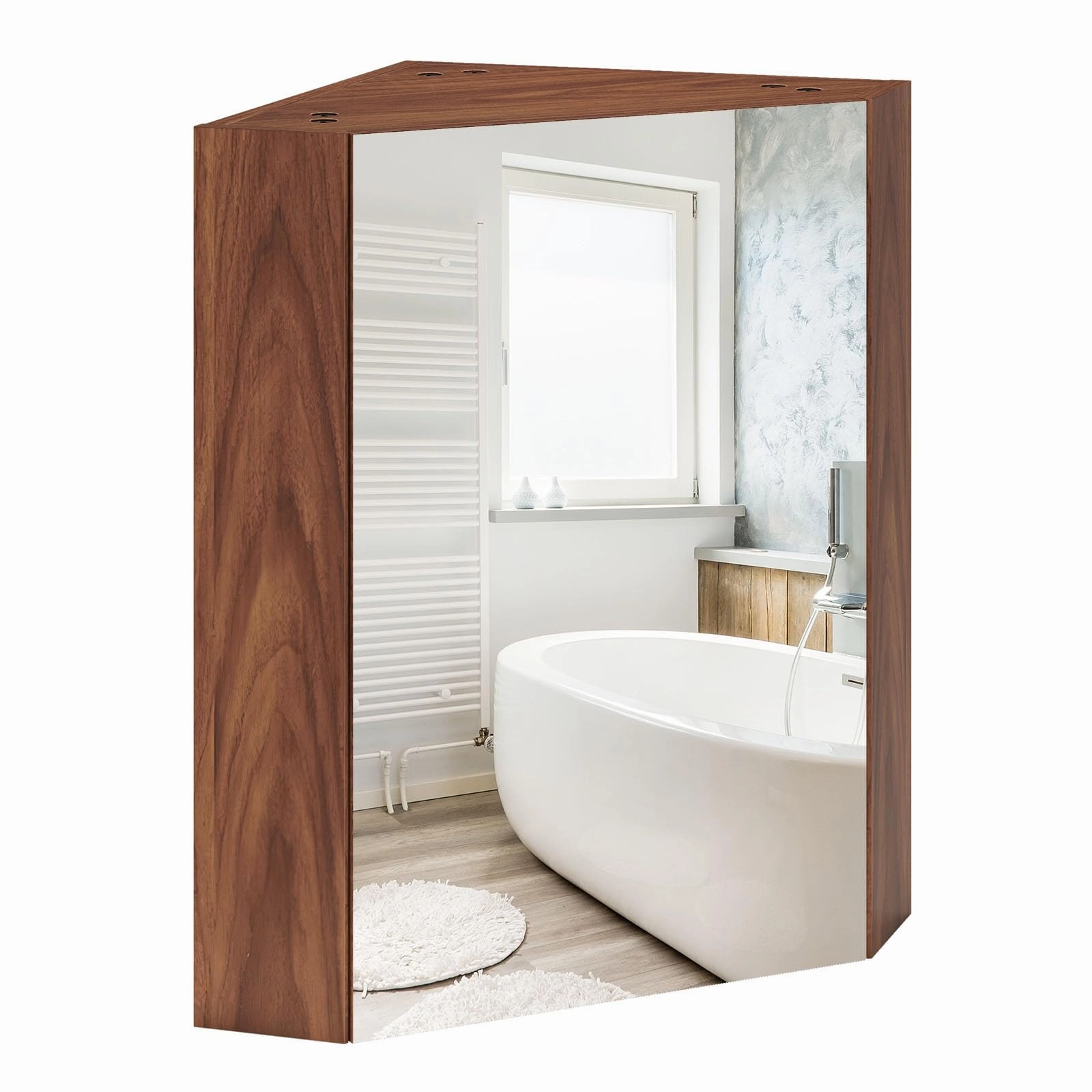 Giantex Corner Medicine Cabinet, 23.5 Over The Toilet Storage Cabinet with Mirror Door, Adjustable Shelf bathroom storage cabinet, over toilet storage