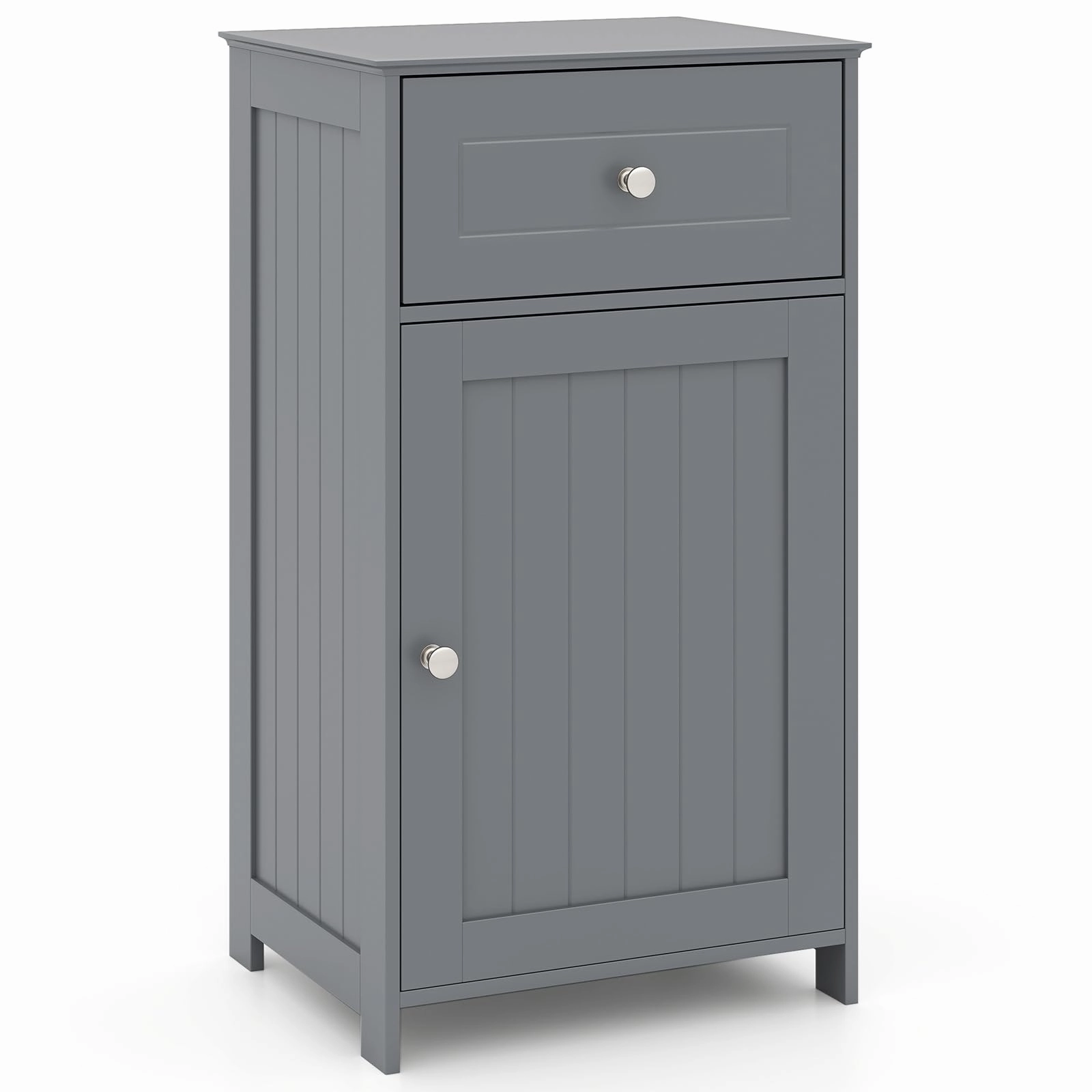 Giantex Floor Bathroom Storage Cabinet Freestanding Cabinet with Drawer