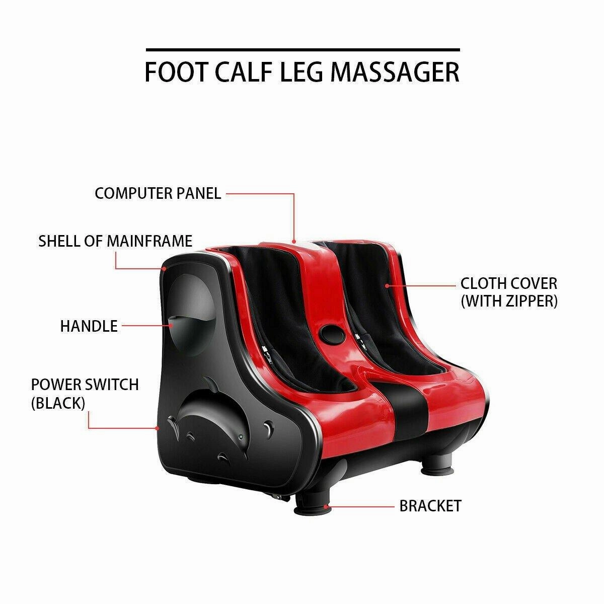 Giantex Foot Calf Leg Massager Machine, Shiatsu Kneading Rolling Vibration Heating