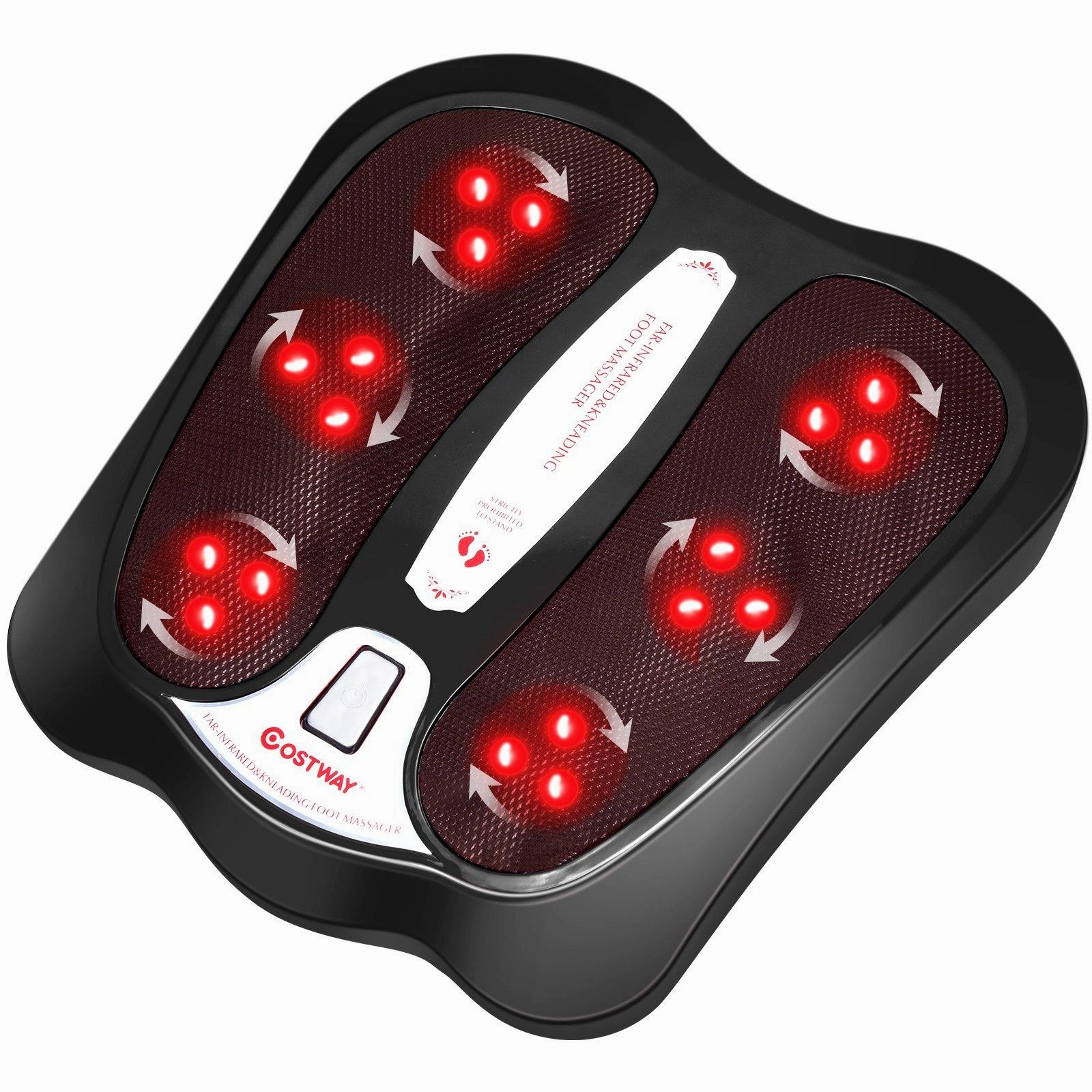 Giantex Foot Massager Shiatsu Feet Spa with Infrared Heating&18 Massage Nodes, Black folding chair, portable chair