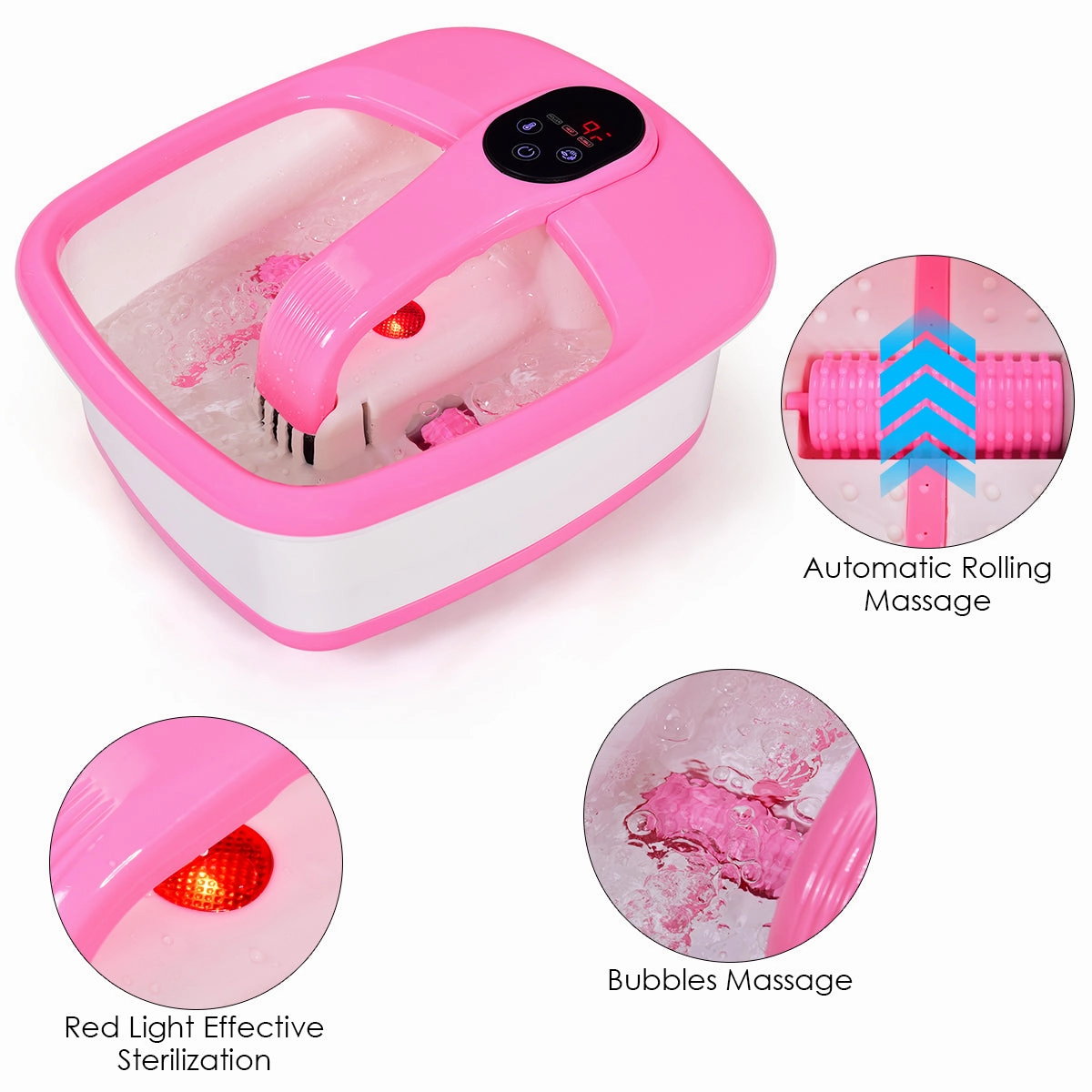 Giantex Foot Spa Bath Massager with Automatic Massage Rollers