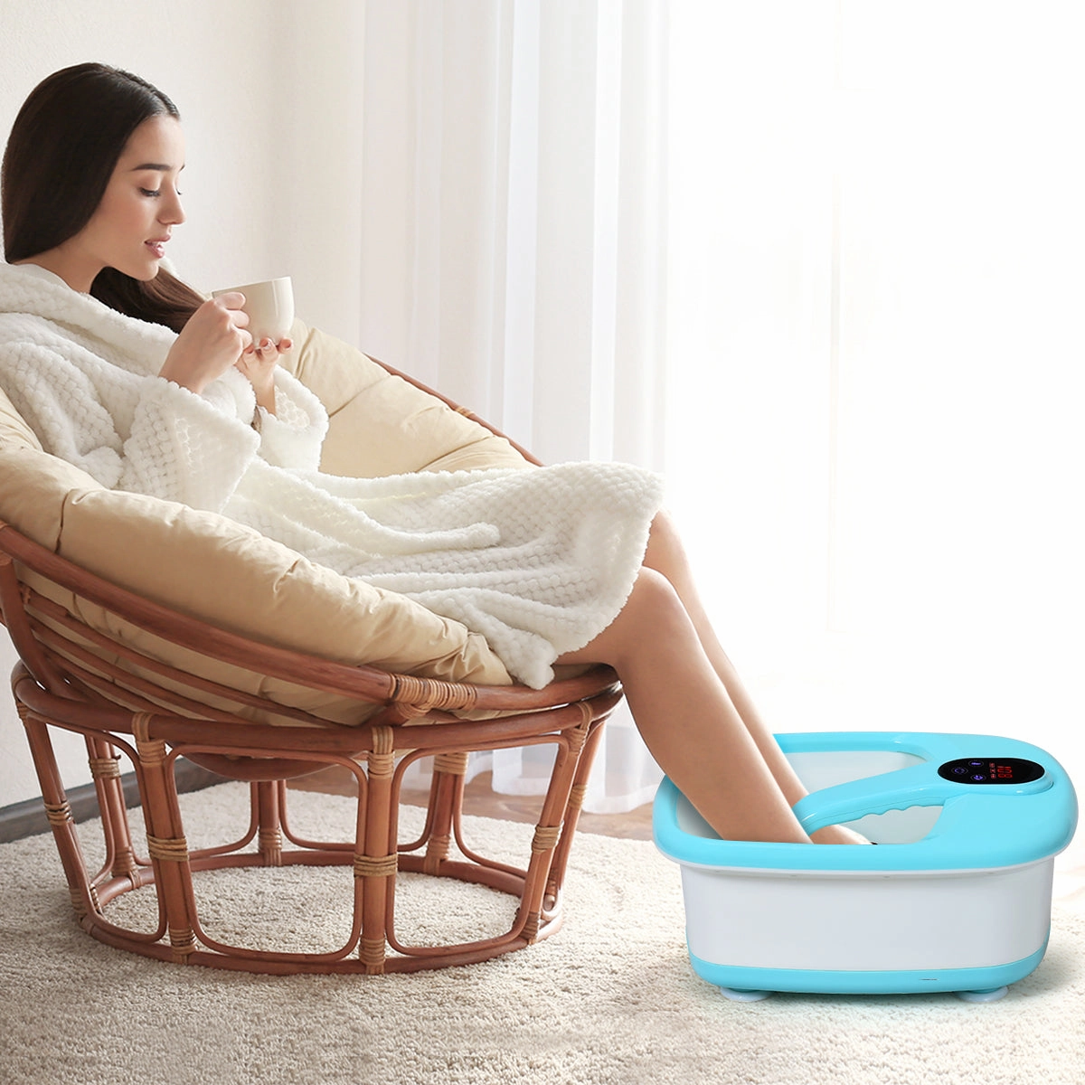 Giantex Foot Spa Bath Massager with Automatic Massage Rollers