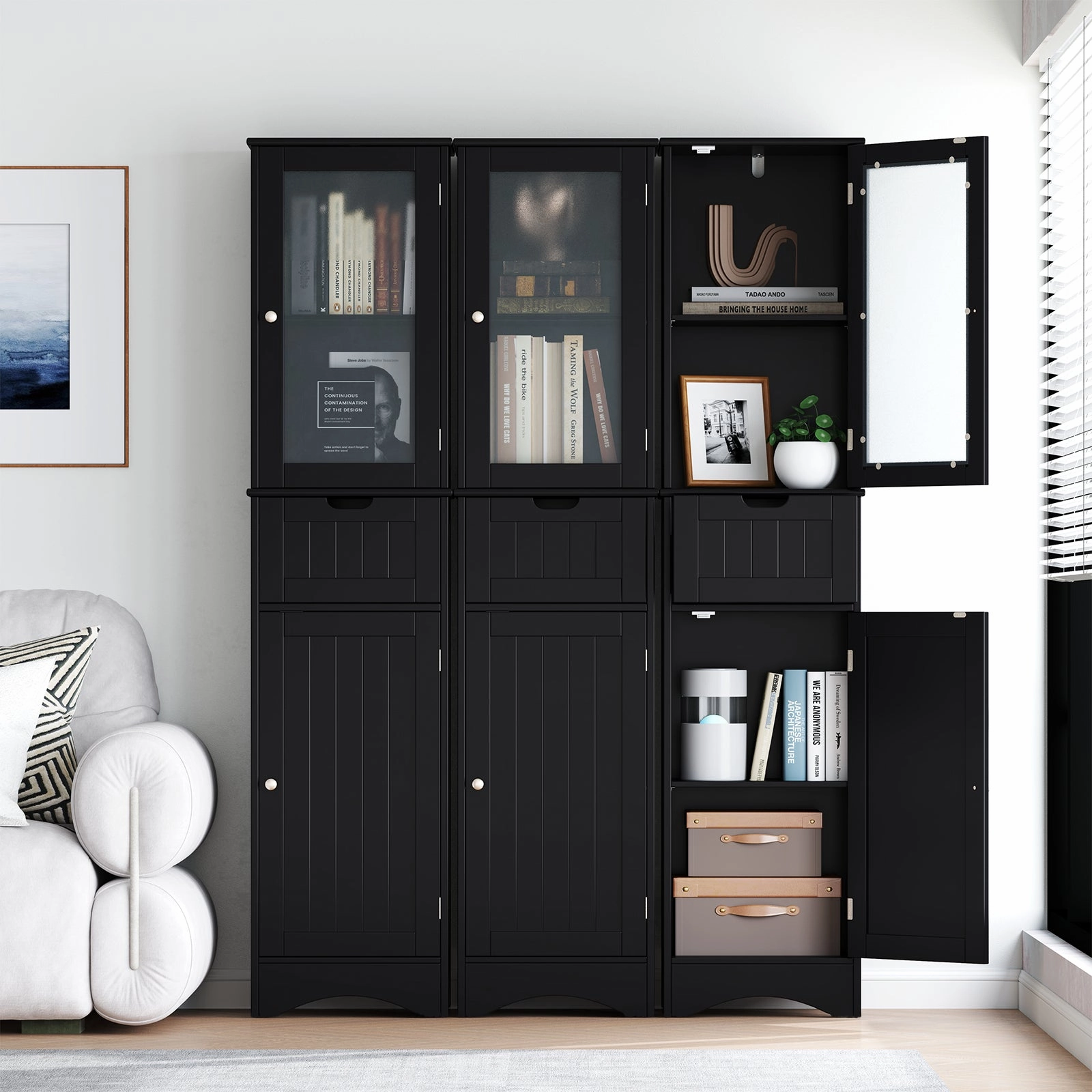 Giantex Freestanding Bathroom Storage Cabinet