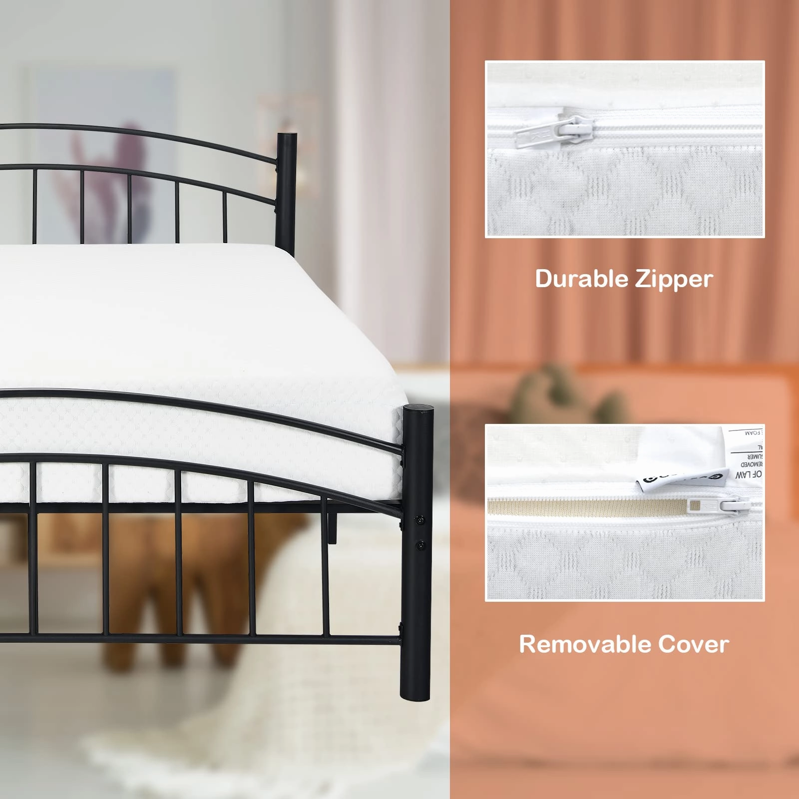 Giantex Full Mattress 8 Inch, Air Foam for Cool Sleep & Spine Protection