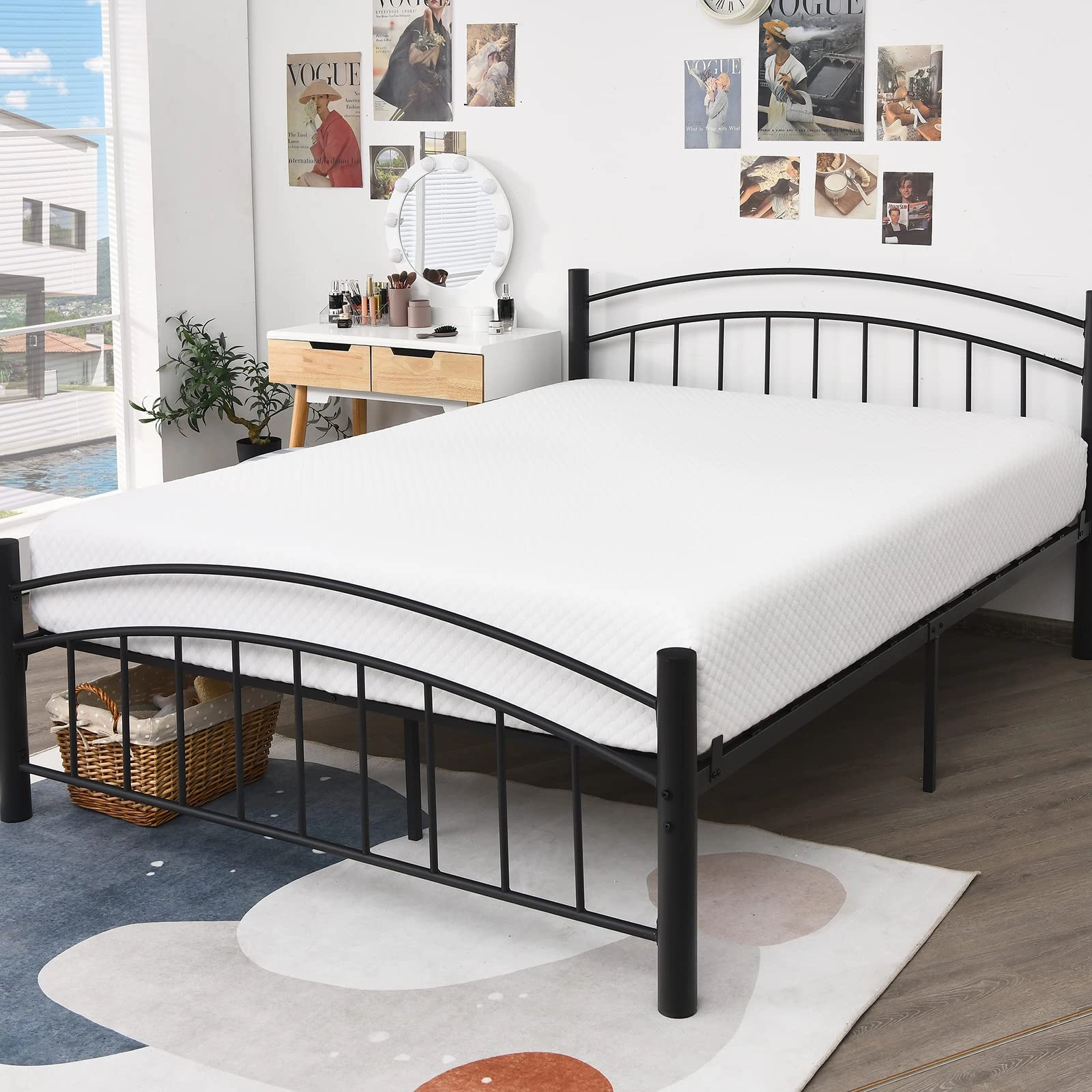 Giantex Full Mattress 8 Inch, Air Foam for Cool Sleep & Spine Protection
