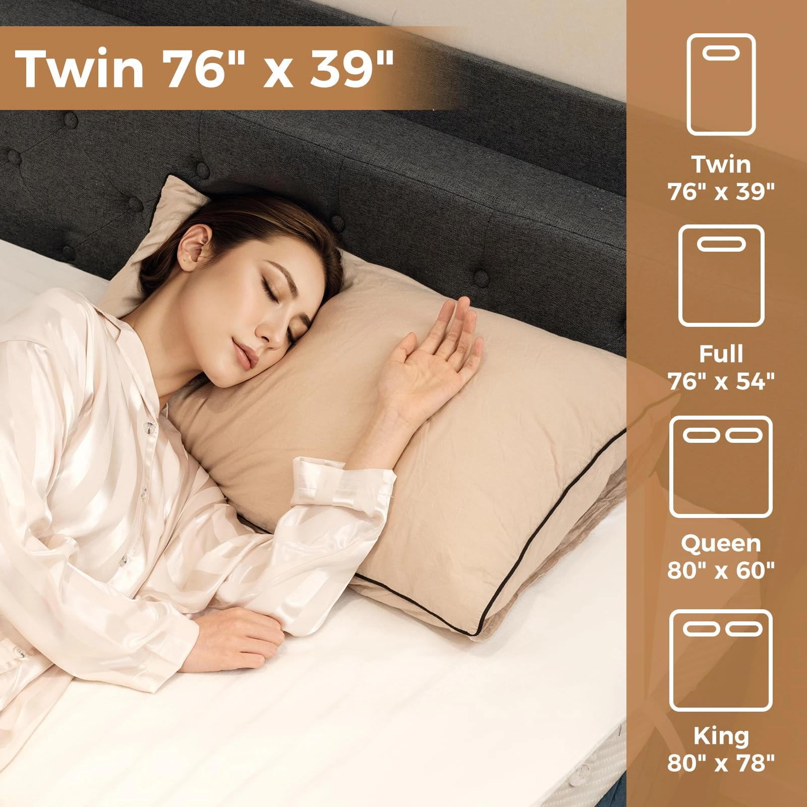 Giantex Heated Mattress Pad, 9 Heat Setting, 9-Hour Auto Off, Overheat Protection, White, Twin Size, 76 x 39