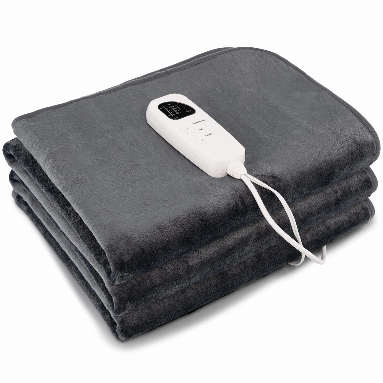 Giantex Heated Mattress Pad fleece blanket, knit throw