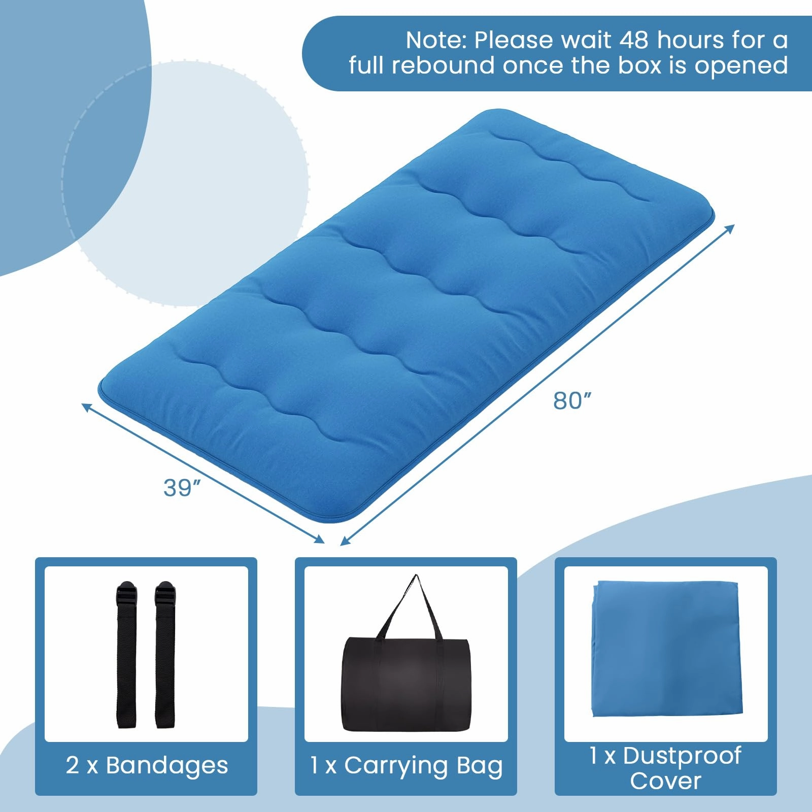 Giantex Japanese Floor Mattress, 4 Inch Futon Mattress with Washable Cover & Storage Bag