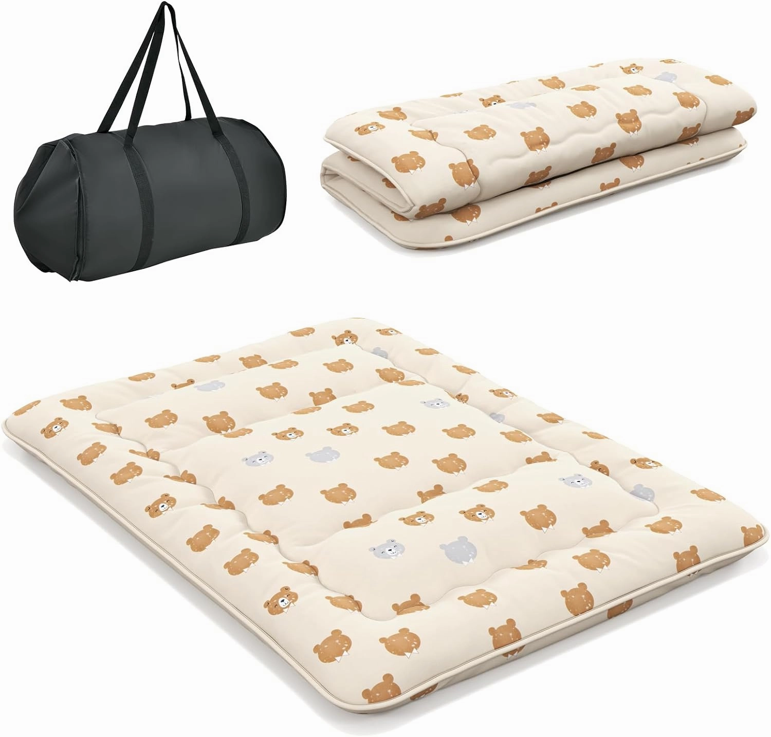 Giantex Japanese Floor Mattress Futon Mattress, Roll Up Mattress Tatami Mat with Washable Cover and Carry Bag