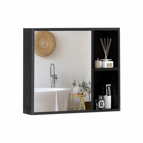 Giantex Medicine Cabinet, Bathroom Wall Cabinet with Mirror Door, 2 Adjustable Shelves, 2 Open Shelves bathroom storage cabinet, over toilet storage