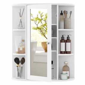 Giantex Medicine Cabinet, Bathroom Wall Cabinet with Mirror bathroom storage cabinet, over toilet storage