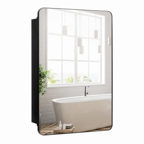 Giantex Medicine Cabinet Mirror, 20x30 Bathroom Cabinet with Beveled Mirror bathroom storage cabinet, over toilet storage