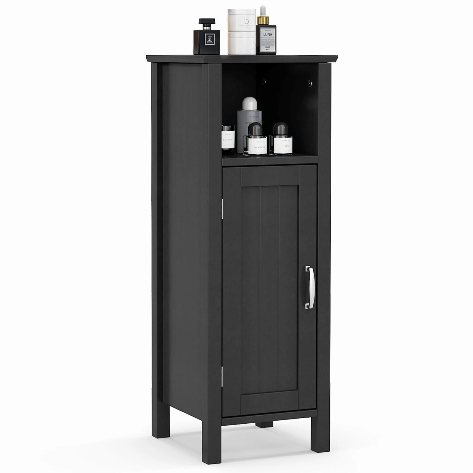Giantex Narrow Bathroom Storage Cabinet - Corner Unit with Open Compartment, Adjustable Shelf bathroom storage cabinet, over toilet storage