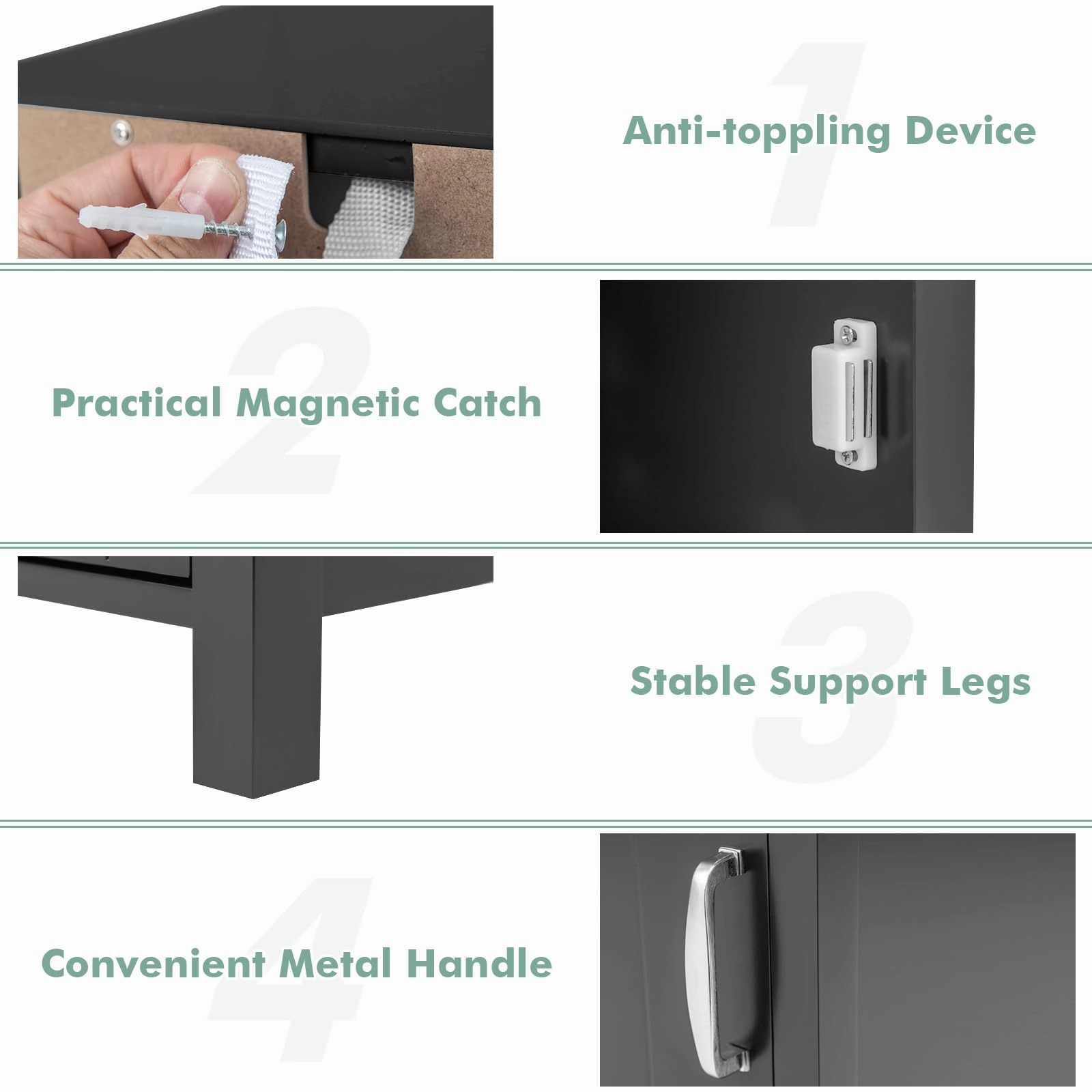 Giantex Narrow Bathroom Storage Cabinet - Corner Unit with Open Compartment, Adjustable Shelf
