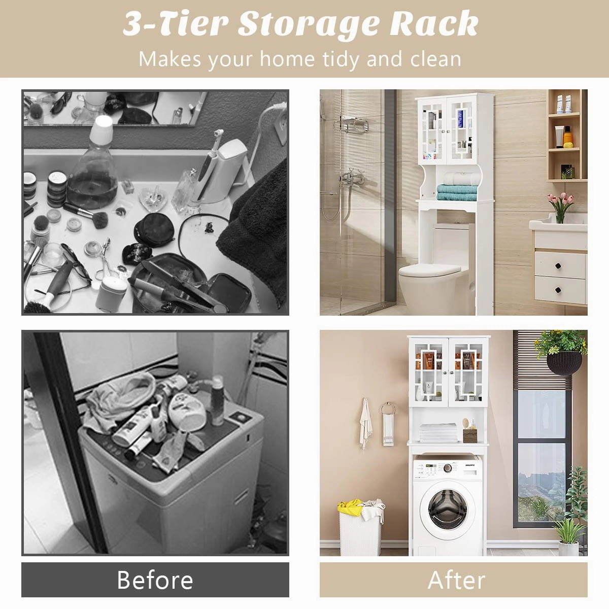 Giantex Over-The-Toilet Bathroom Storage Space
