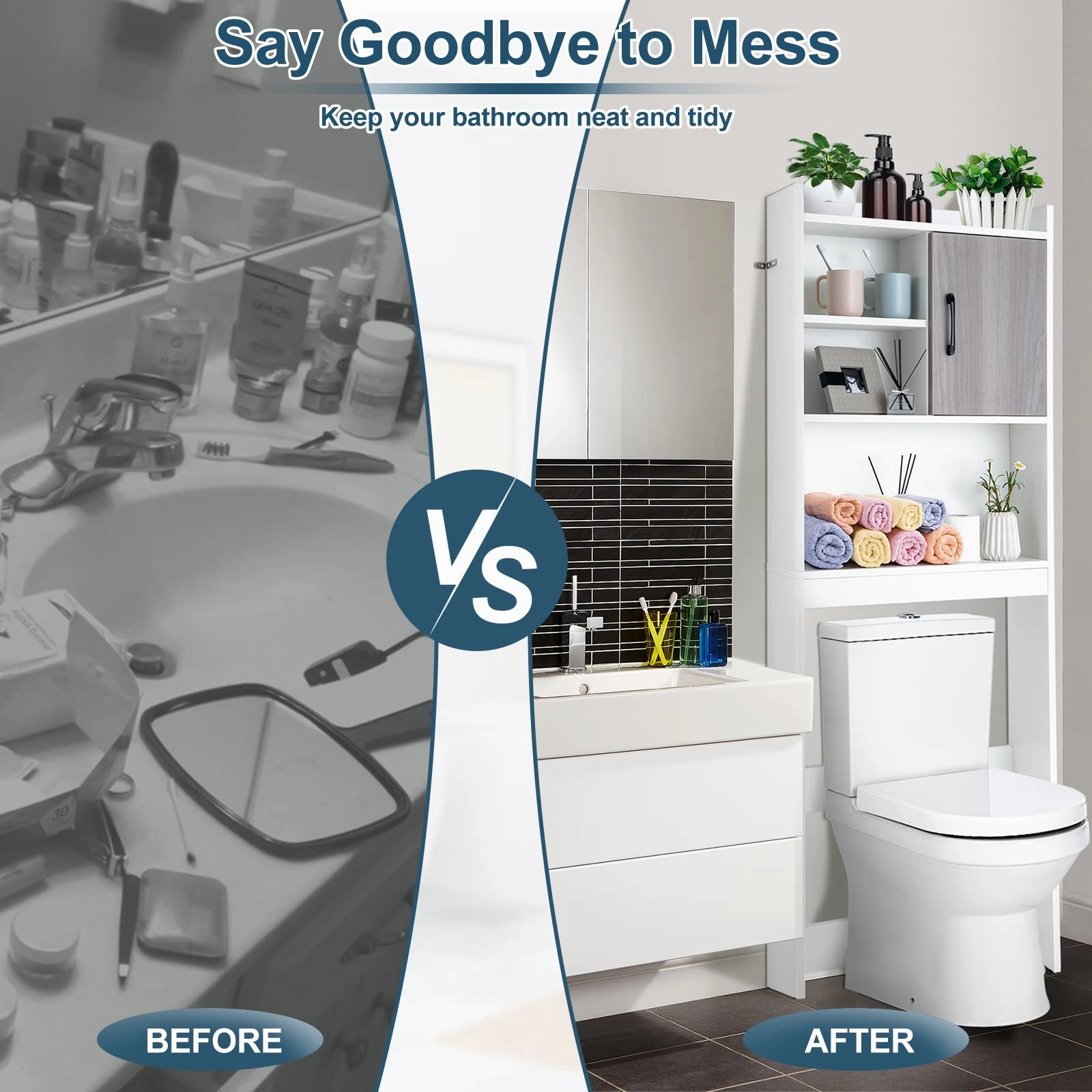 Giantex Over-The-Toilet Space-Saving Storage Cabinet