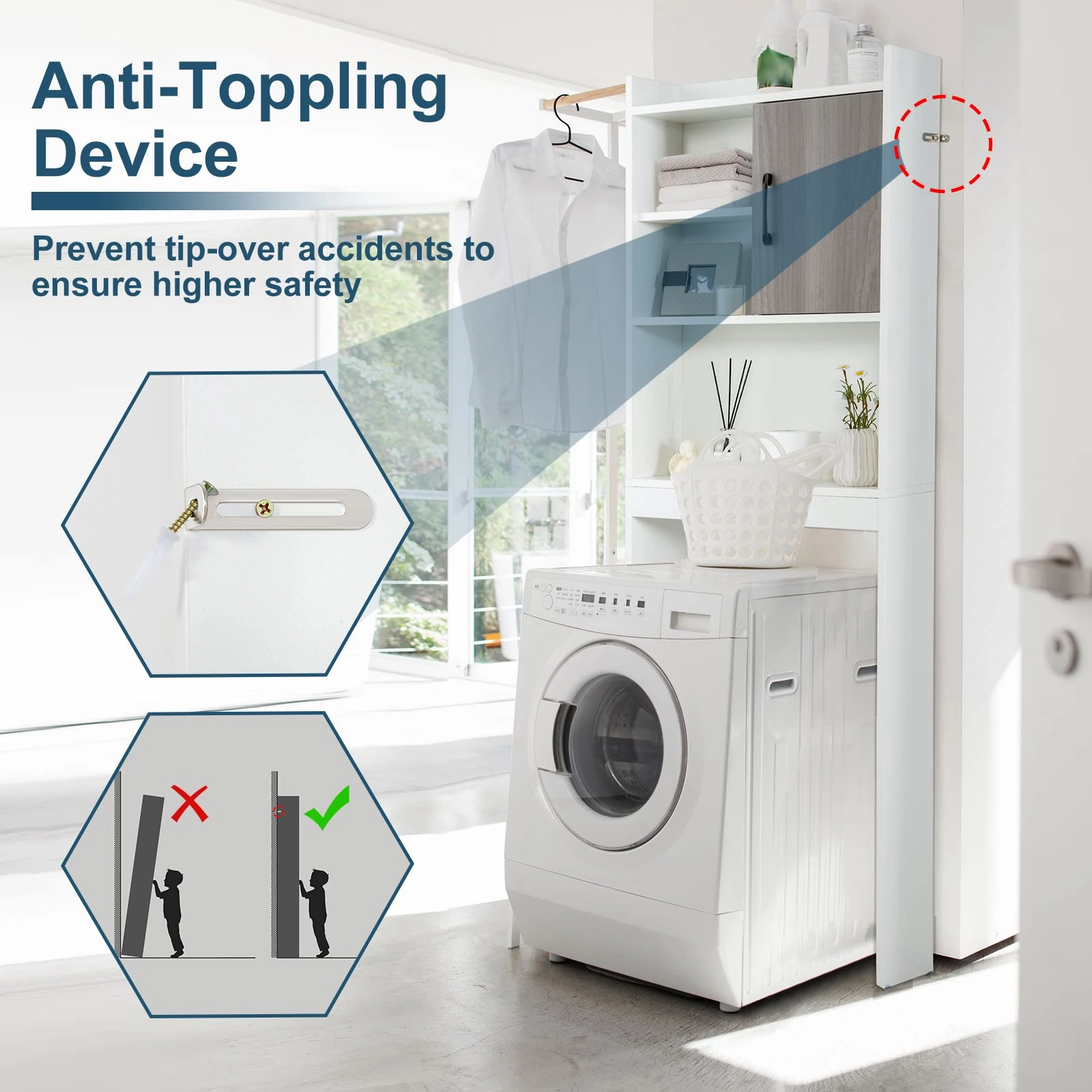 Giantex Over-The-Toilet Space-Saving Storage Cabinet