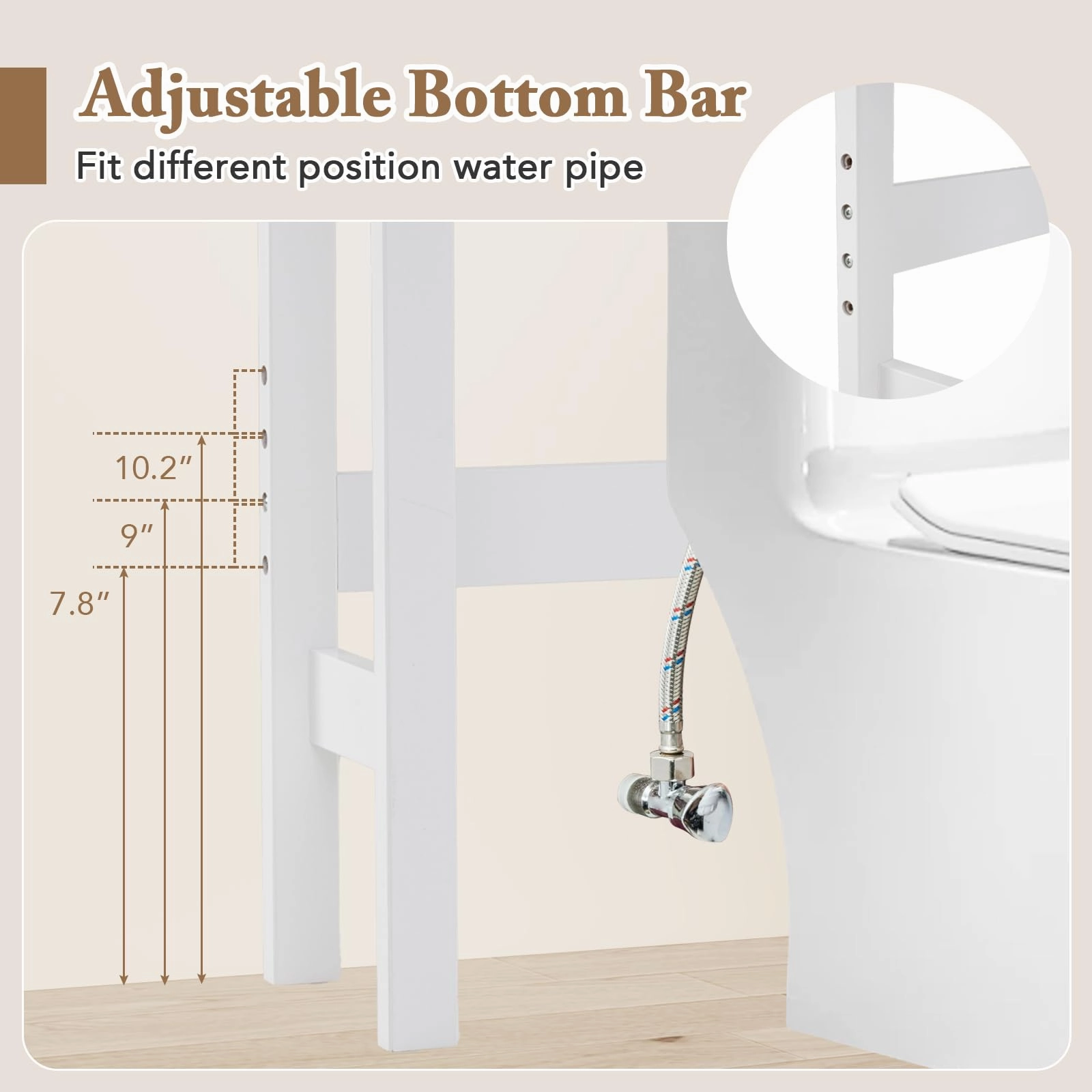 Giantex Over The Toilet Storage Cabinet, 65" Tall Freestanding Bathroom Organizer with Open Shelves