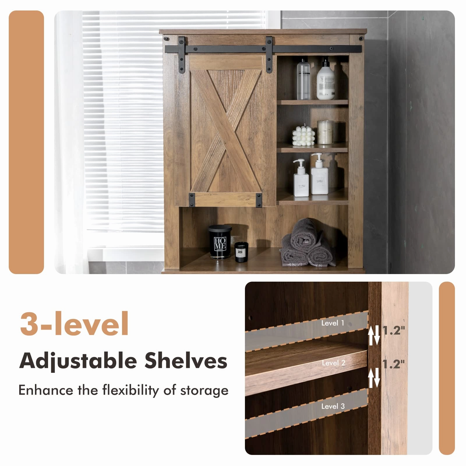 Giantex Over The Toilet Storage Cabinet - Freestanding Toilet Rack