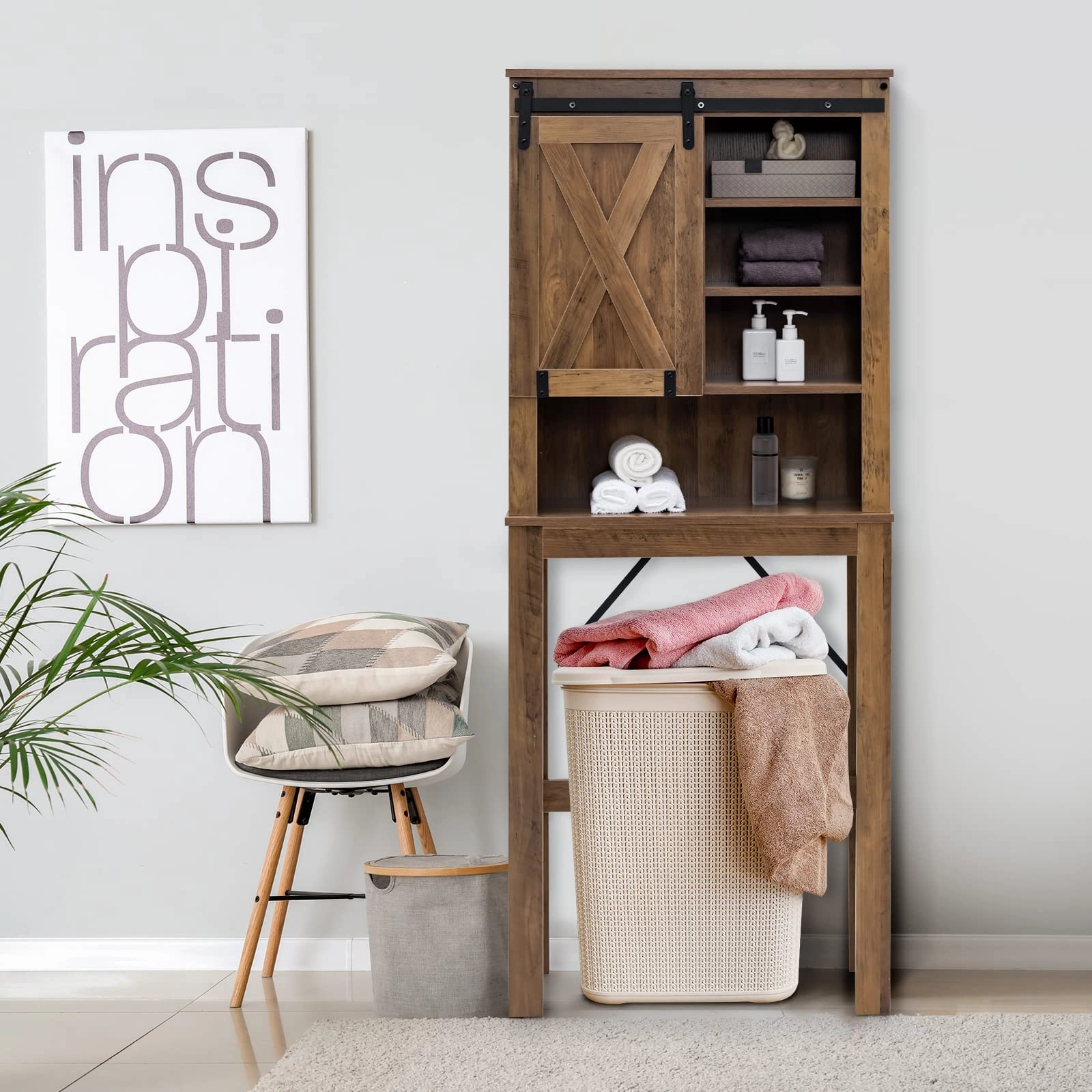Giantex Over The Toilet Storage Cabinet - Freestanding Toilet Rack