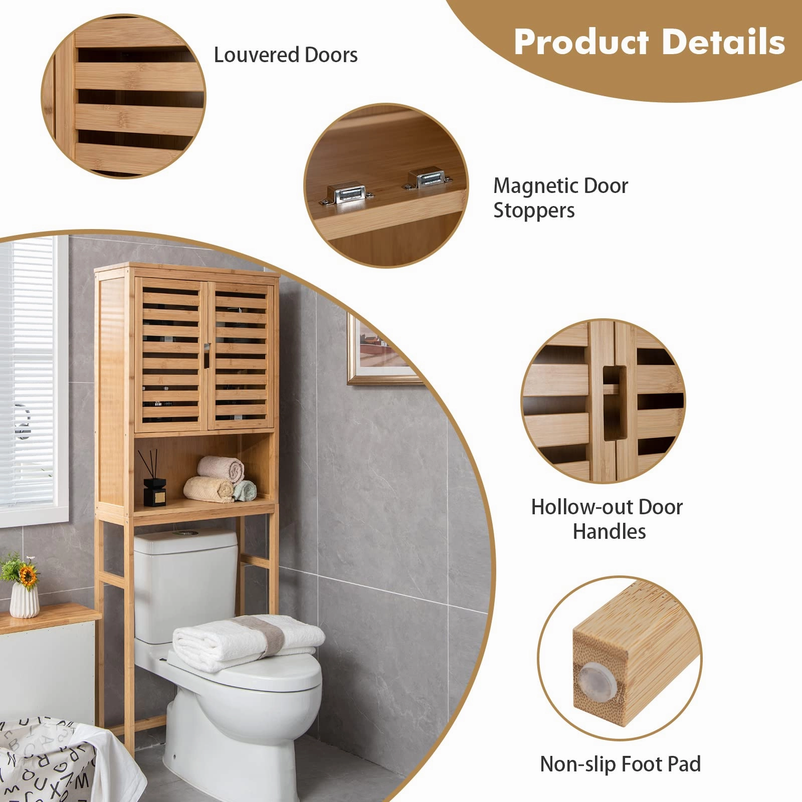 Giantex Over-The-Toilet Storage Cabinet