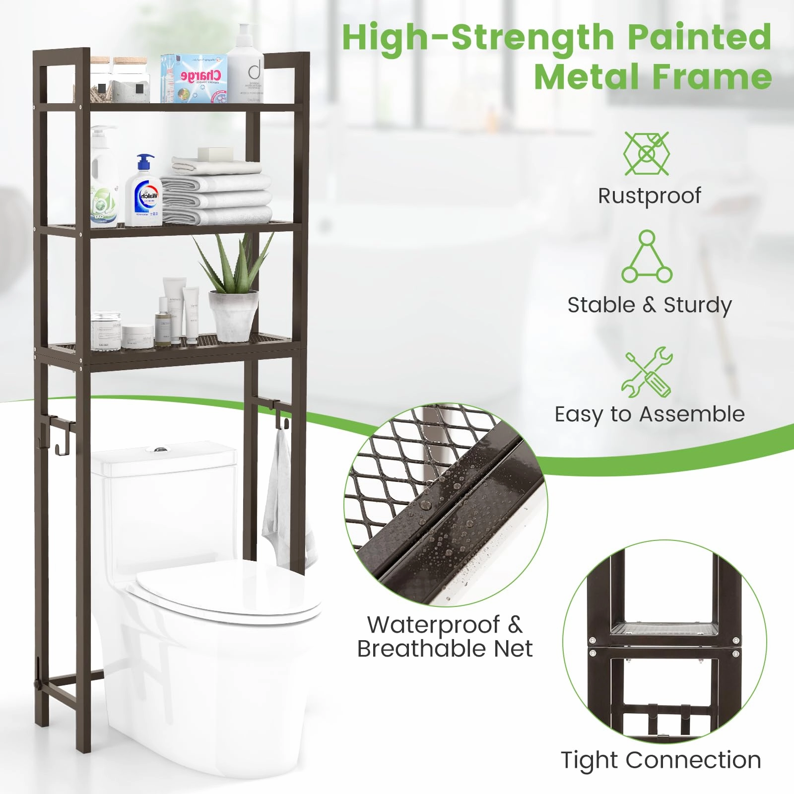 Giantex Over The Toilet Storage Shelf