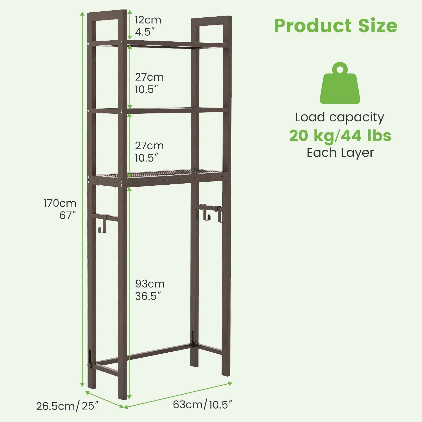 Giantex Over The Toilet Storage Shelf