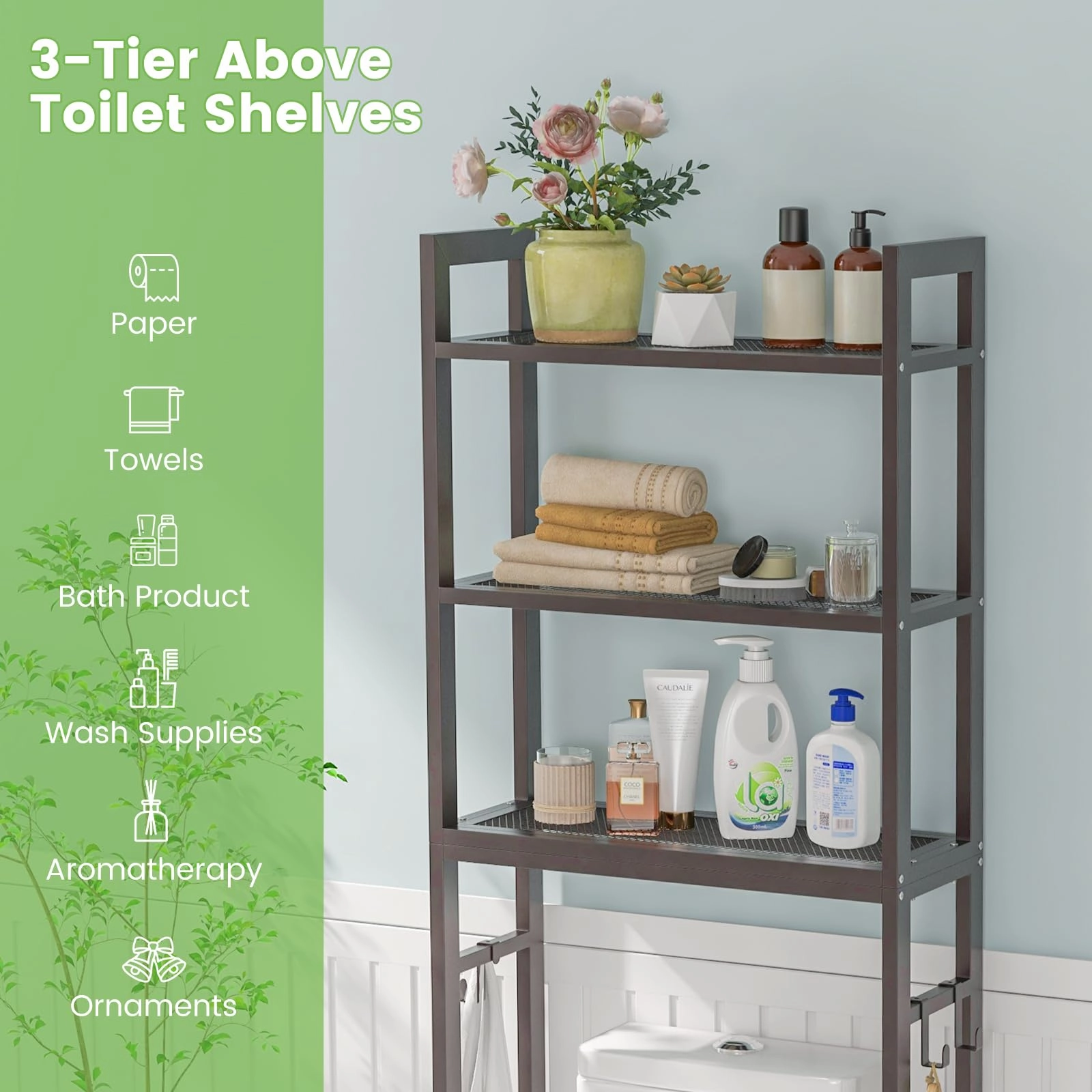 Giantex Over The Toilet Storage Shelf