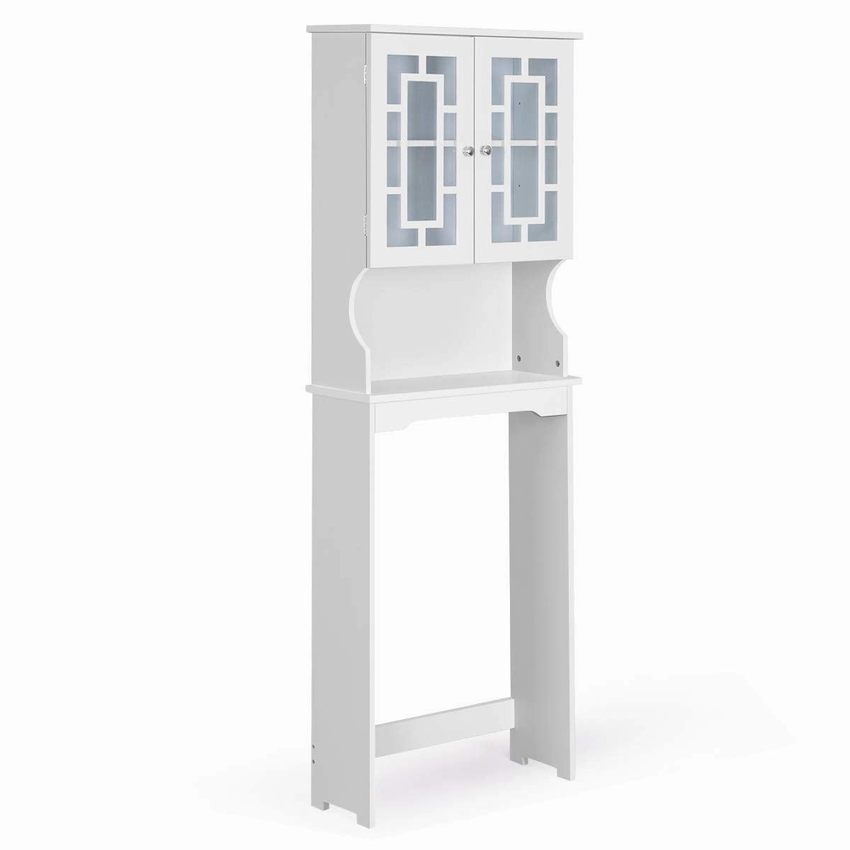 Giantex Over-The-Toilet Storage Spacesaver, Bathroom Organizer with Cabinet and Shelf bathroom storage cabinet, over toilet storage