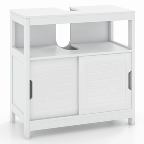 Giantex Pedestal Sink Storage Cabinet - Bathroom Vanity Without Vessel Sink, Storage Cabinet, Bathroom Space Saver Organizer bathroom storage cabinet, over toilet storage